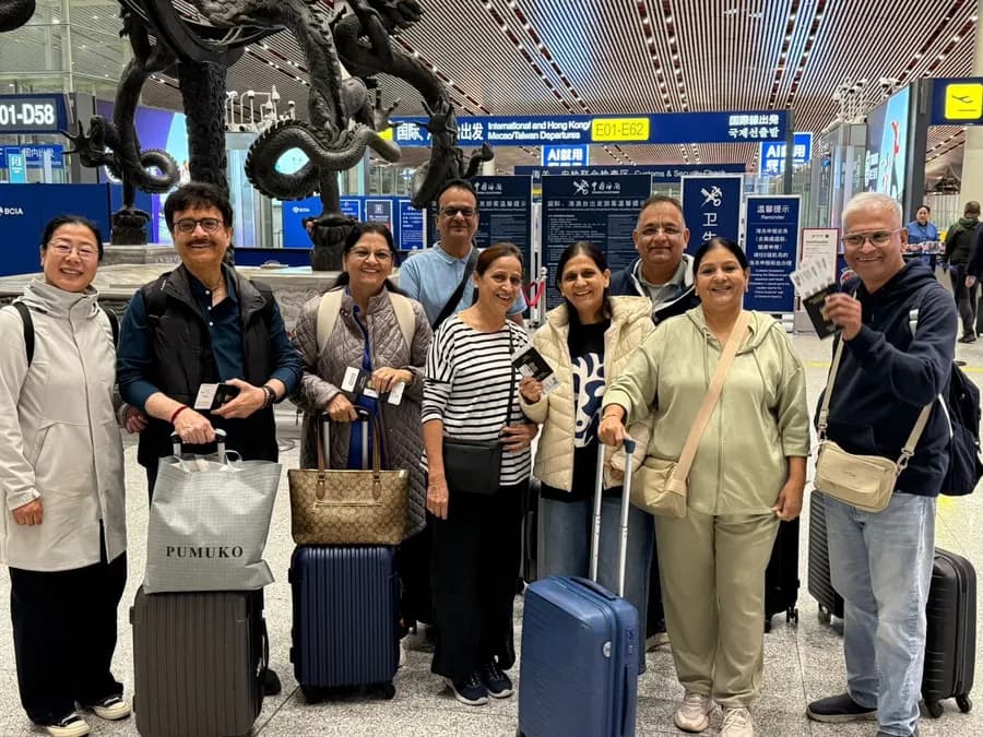 Bharat & family in China